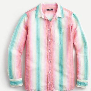 BRAND NEW - J Crew Classic shirt in rainbow stripe